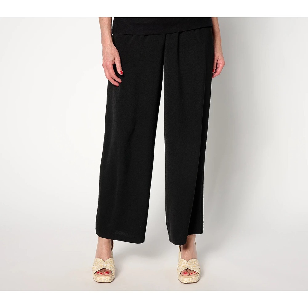 nicole by Nicole Miller High Waisted Crepe Pant Very Black XL #25
